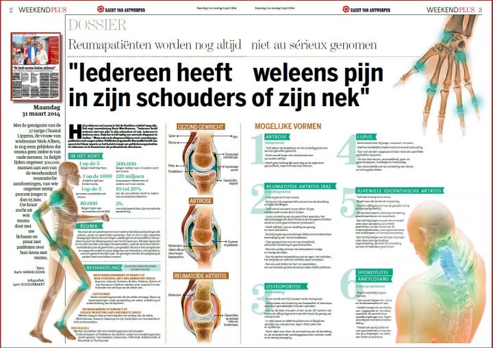 Gazet van Antwerpen, weekendbijlage 5 april 2014